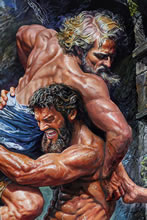 The Bout [Herackes Wrestles Antaeus] by T.Mallon - The Tussle