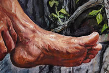 The Bout [Herackes Wrestles Antaeus] by T.Mallon - Shoeless (detail)