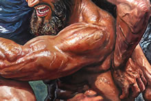 The Bout [Herackes Wrestles Antaeus] by T.Mallon - Demigod